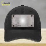 Gray White Fade Scratched Novelty License Plate Hat Unconstructed Cotton / Black