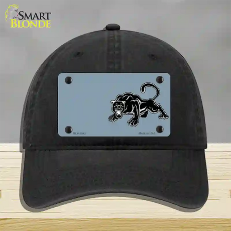 Black Panther Offset Novelty License Plate Hat Unconstructed Cotton / Black