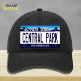 Central Park New York Novelty License Plate Hat Unconstructed Cotton / Black