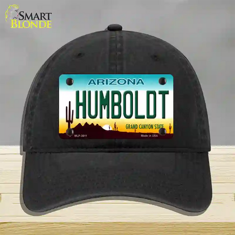 Humboldt Arizona Novelty License Plate Hat Unconstructed Cotton / Black