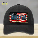 Arkansas USA Novelty License Plate Hat Unconstructed Cotton / Black