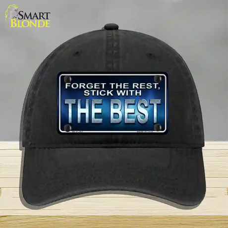 Forget The Rest Novelty License Plate Hat Unconstructed Cotton / Black