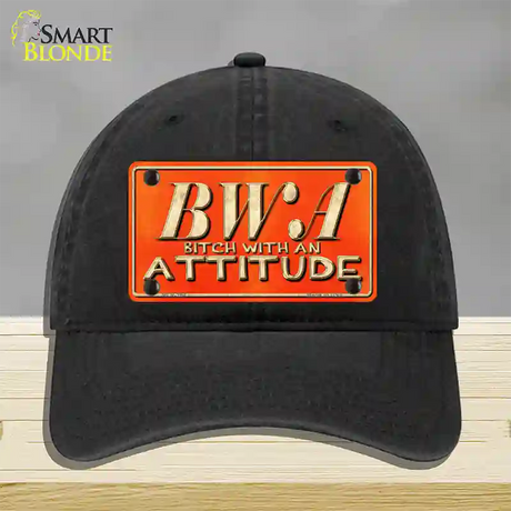 B.W.A. Novelty License Plate Hat Unconstructed Cotton / Black