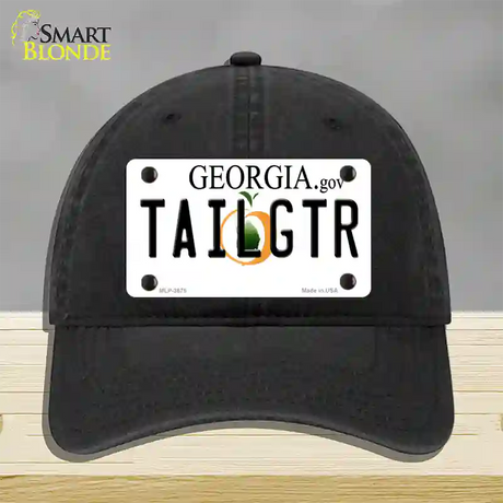 Tailgtr Georgia Novelty License Plate Hat Unconstructed Cotton / Black