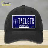 Tailgtr Indiana Novelty License Plate Hat Unconstructed Cotton / Black