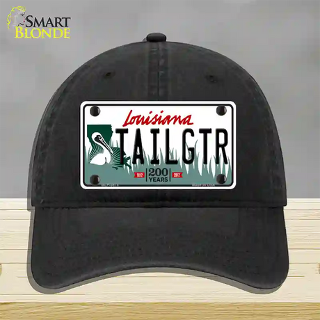 Tailgtr Louisiana Novelty License Plate Hat Unconstructed Cotton / Black