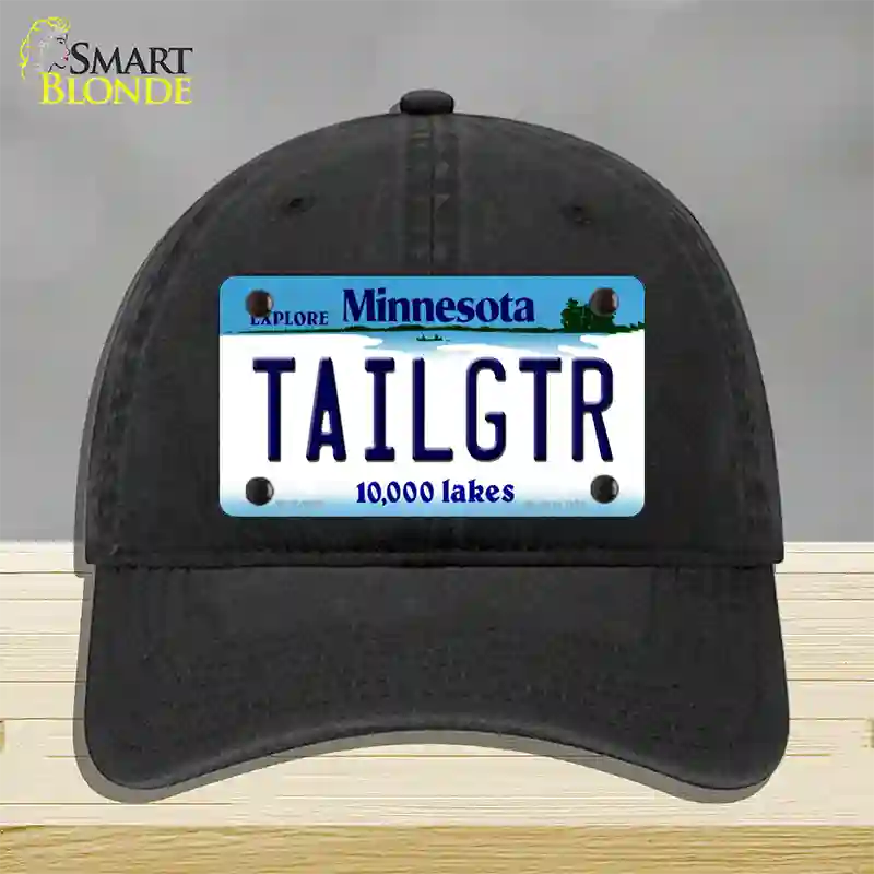 Tailgtr Minnesota Novelty License Plate Hat Unconstructed Cotton / Black