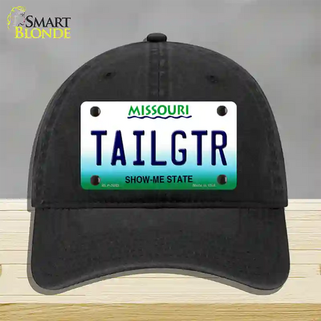 Tailgtr Missouri Novelty License Plate Hat Unconstructed Cotton / Black