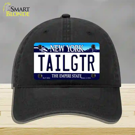 Tailgtr New York Novelty License Plate Hat Unconstructed Cotton / Black