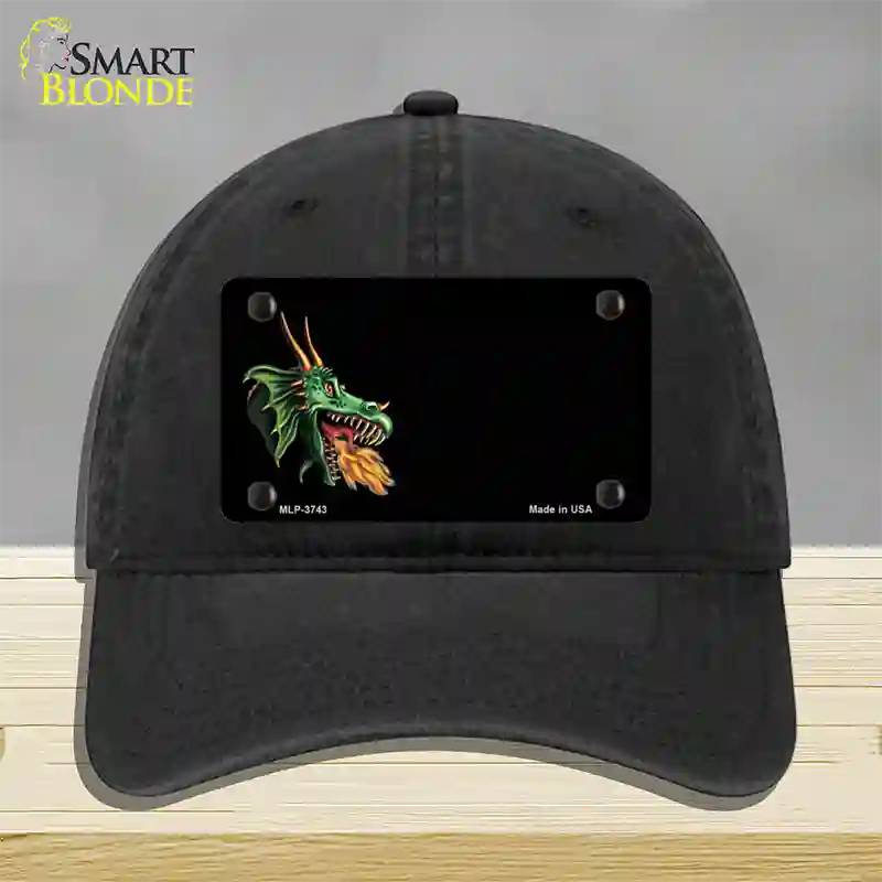 Dragon Offset Customizable Novelty License Plate Hat Unconstructed Cotton / Black