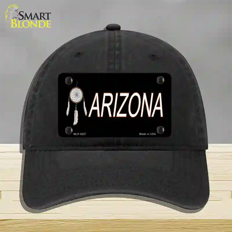 Dreamweaver Offset Arizona Novelty License Plate Hat Unconstructed Cotton / Black