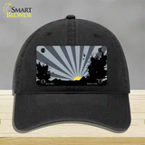 Southwest Gray Sunset Novelty License Plate Hat Unconstructed Cotton / Black