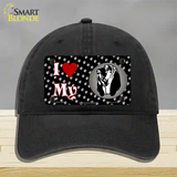 I Love My Bloodhound Novelty License Plate Hat Unconstructed Cotton / Black