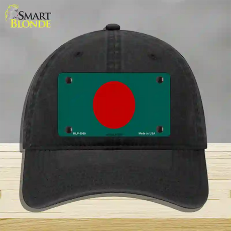 Bangladesh Flag Novelty License Plate Hat Unconstructed Cotton / Black