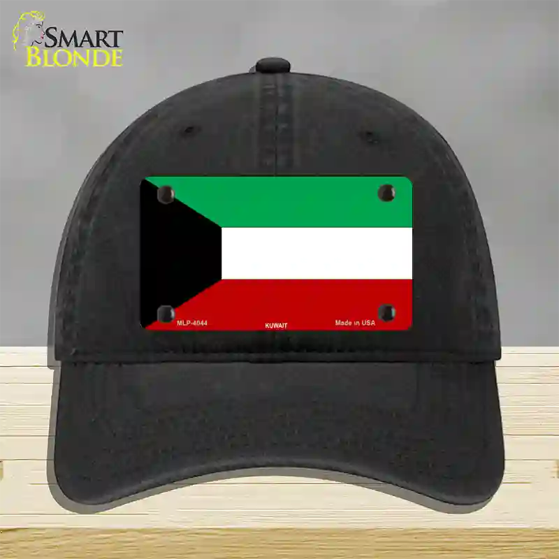 Kuwait Flag Novelty License Plate Hat Unconstructed Cotton / Black