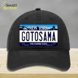 Gotosama New York Novelty License Plate Hat Unconstructed Cotton / Black