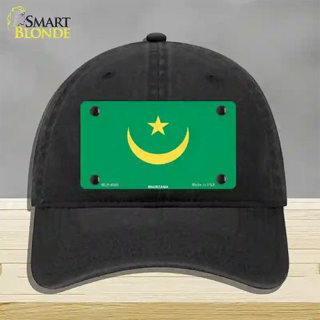 Mauritania Flag Novelty License Plate Hat Unconstructed Cotton / Black