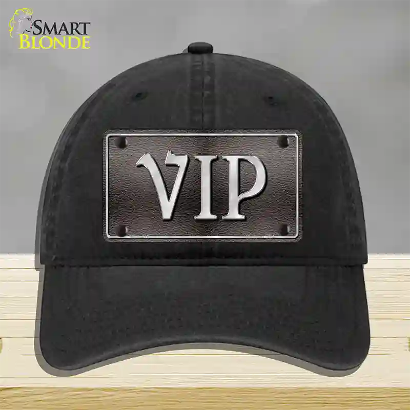 VIP Novelty License Plate Hat Unconstructed Cotton / Black