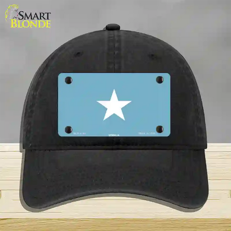 Somalia Flag Novelty License Plate Hat Unconstructed Cotton / Black