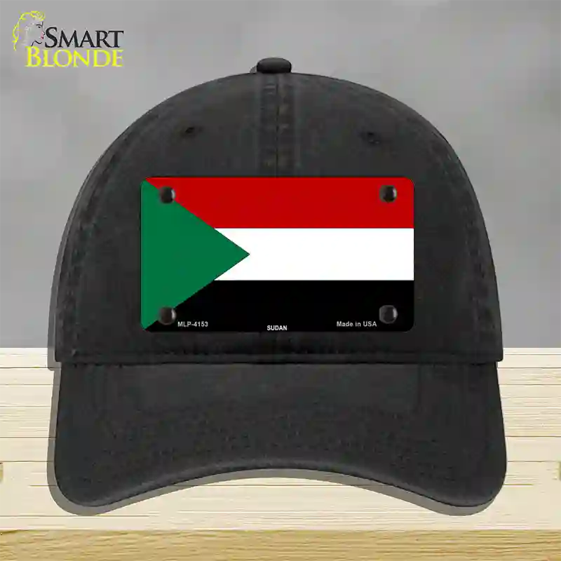 Sudan Flag Novelty License Plate Hat Unconstructed Cotton / Black