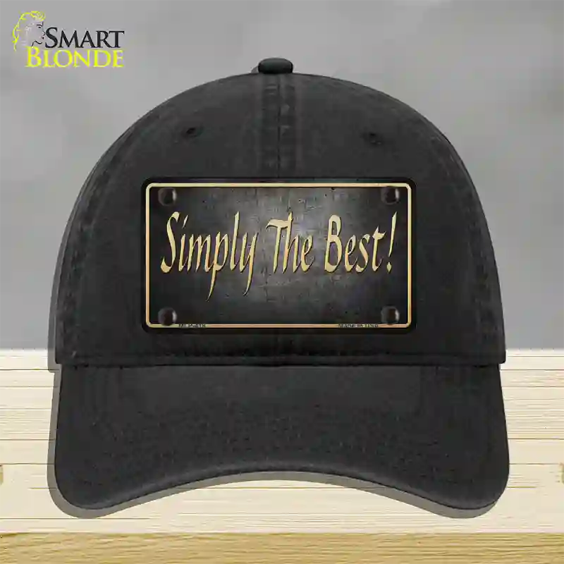 Simply The Best License Novelty License Plate Hat Unconstructed Cotton / Black