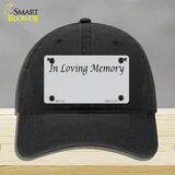 In Loving Memory Gray Novelty License Plate Hat Unconstructed Cotton / Black