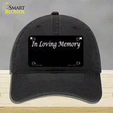 In Loving Memory Black Novelty License Plate Hat Unconstructed Cotton / Black