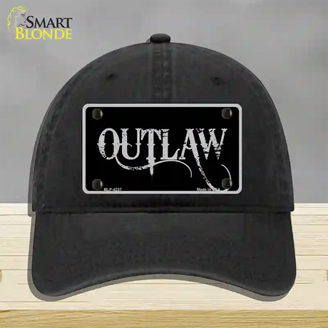 Outlaw Novelty License Plate Hat Unconstructed Cotton / Black