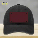Burgundy Novelty License Plate Hat Unconstructed Cotton / Black