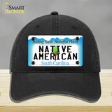 Native American South Carolina Novelty License Plate Hat Unconstructed Cotton / Black