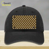 Brown Polka Dot Novelty License Plate Hat Unconstructed Cotton / Black