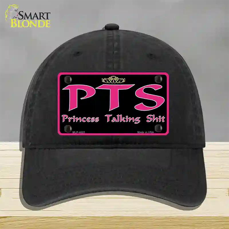 P.T.S. Novelty License Plate Hat Unconstructed Cotton / Black