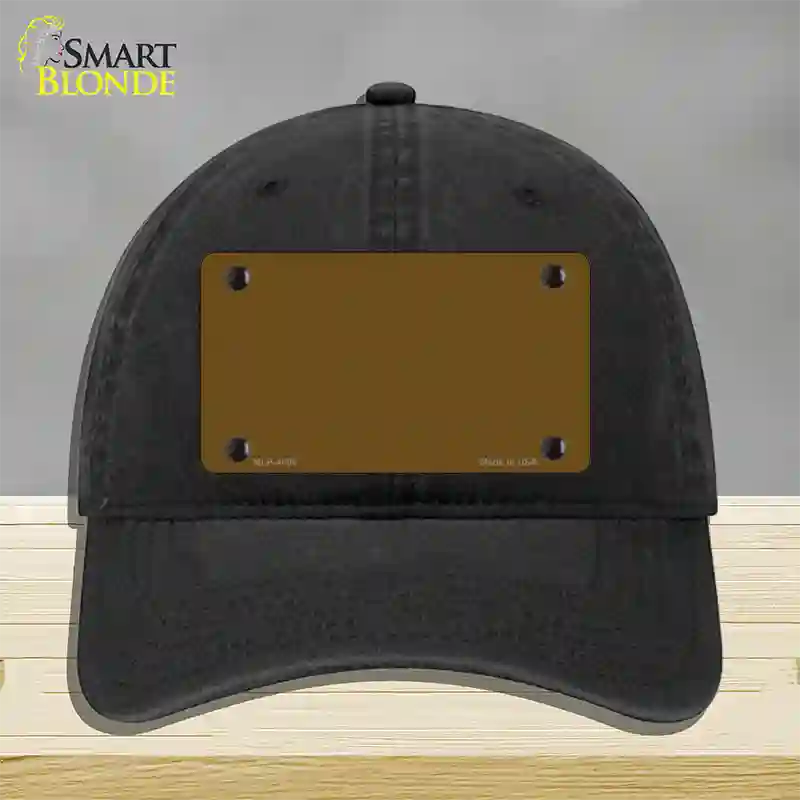 Brown Solid Novelty License Plate Hat Unconstructed Cotton / Black