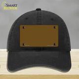 Brown Solid Novelty License Plate Hat Unconstructed Cotton / Black