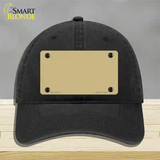 Gold Solid Novelty License Plate Hat Unconstructed Cotton / Black