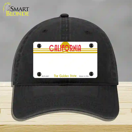 California Golden State Plate State Blank Novelty License Plate Hat Unconstructed Cotton / Black