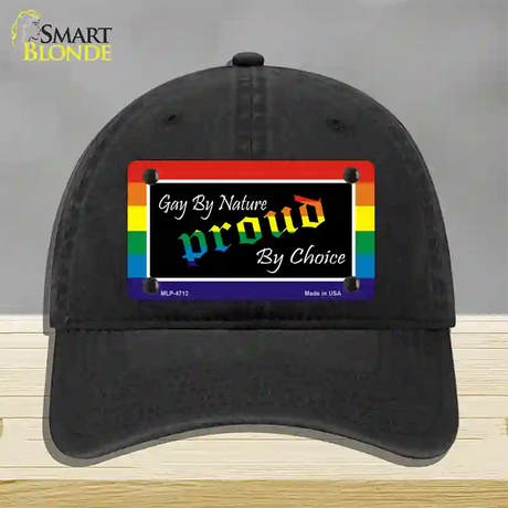 Gay By Nature Novelty License Plate Hat Unconstructed Cotton / Black