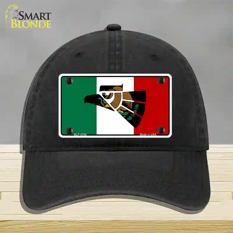 Made In Mexico Flag Novelty License Plate Hat Unconstructed Cotton / Black