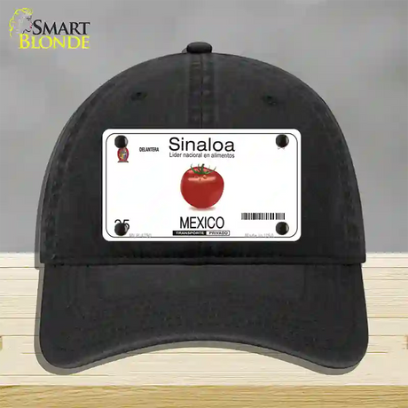 Sinaloa Mexico Novelty License Plate Hat Unconstructed Cotton / Black