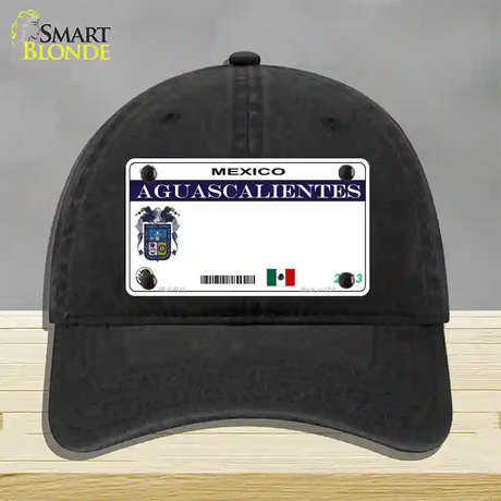 Aguascalientes Mexico Novelty License Plate Hat Unconstructed Cotton / Black