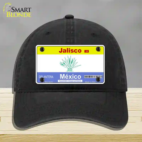 Jalisco Mexico Blank Novelty License Plate Hat Unconstructed Cotton / Black