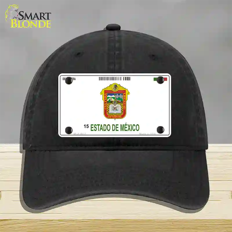 Estado De Mexico Novelty License Plate Hat Unconstructed Cotton / Black