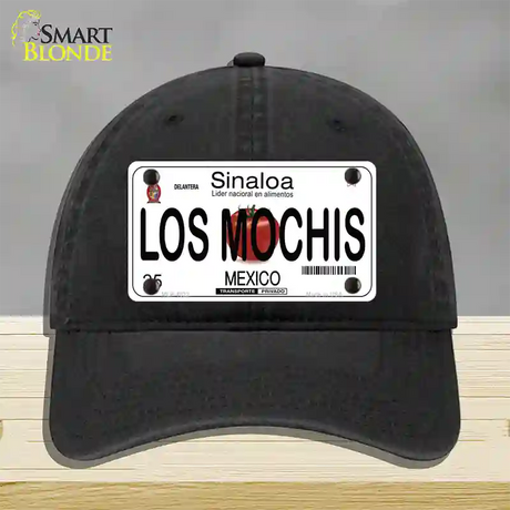 Los Mochis Mexico Novelty License Plate Hat Unconstructed Cotton / Black