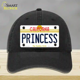 Princess California Novelty License Plate Hat Unconstructed Cotton / Black