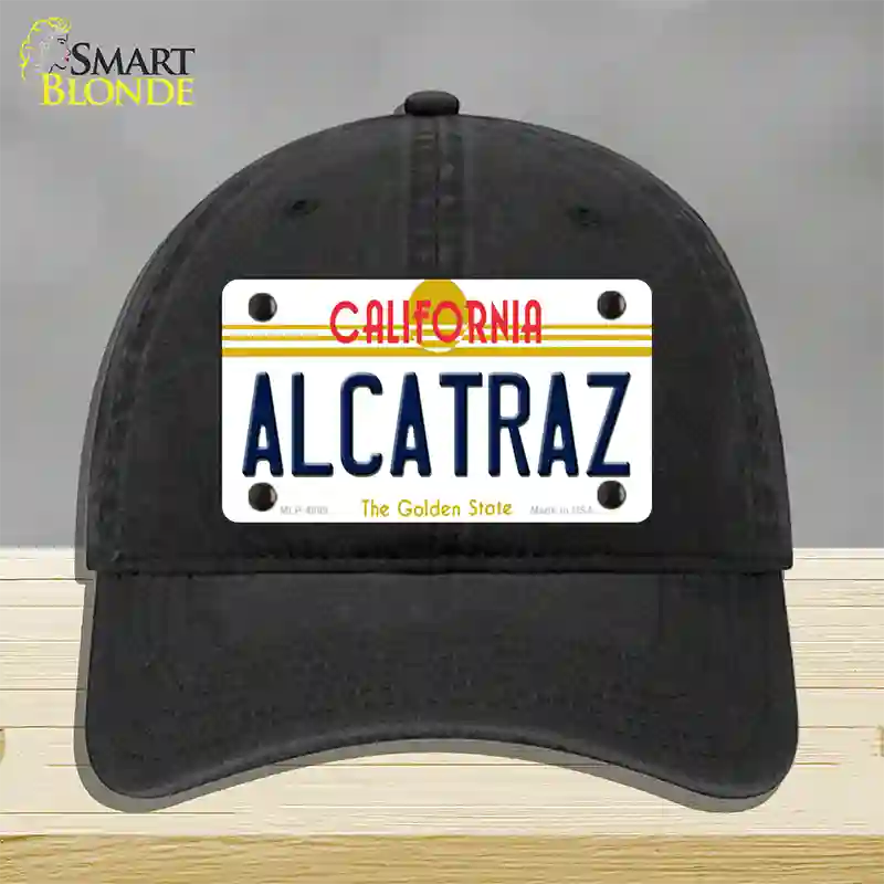 Alcatraz California Novelty License Plate Hat Unconstructed Cotton / Black