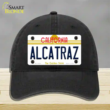 Alcatraz California Novelty License Plate Hat Unconstructed Cotton / Black