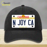 N Joy Ca California Novelty License Plate Hat Unconstructed Cotton / Black