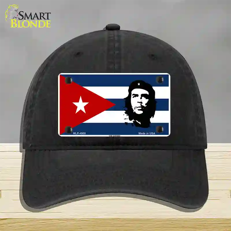 Che Guevara Flag Novelty License Plate Hat Unconstructed Cotton / Black