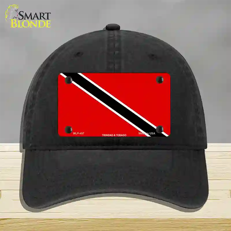 Trinidad Tobago Flag Novelty License Plate Hat Unconstructed Cotton / Black