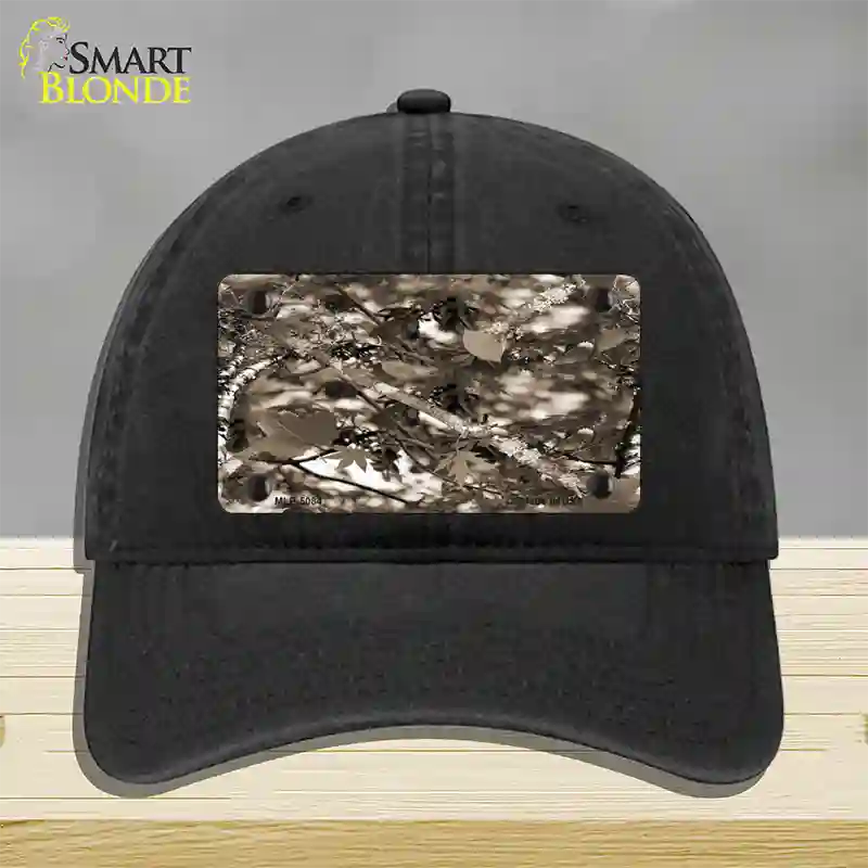 Leaf Camouflage Novelty License Plate Hat Unconstructed Cotton / Black